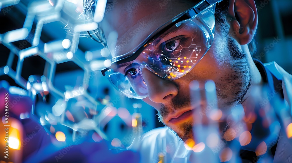 Innovative Scientist Using AI for Chemical Compound Analysis in Advanced Drug Discovery Lab Innovative Scientist Using AI for Chemical Compound Analysis in Advanced Drug Discovery Lab