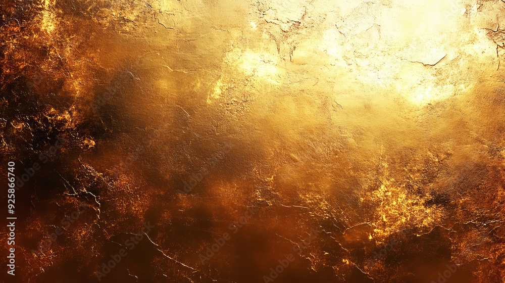 Obraz premium Abstract golden texture illuminated by warm light in a radiant atmosphere