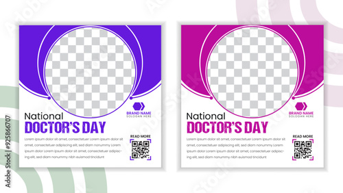 International doctor day social media post design for a brading medical hospitals 