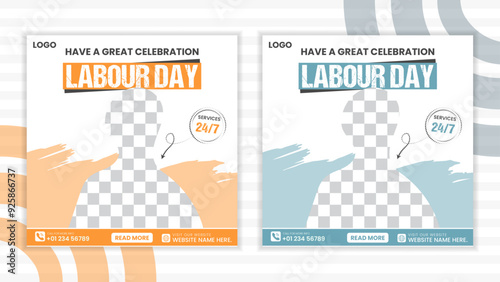 World labour day social media post design