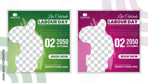 World labour day social media post design