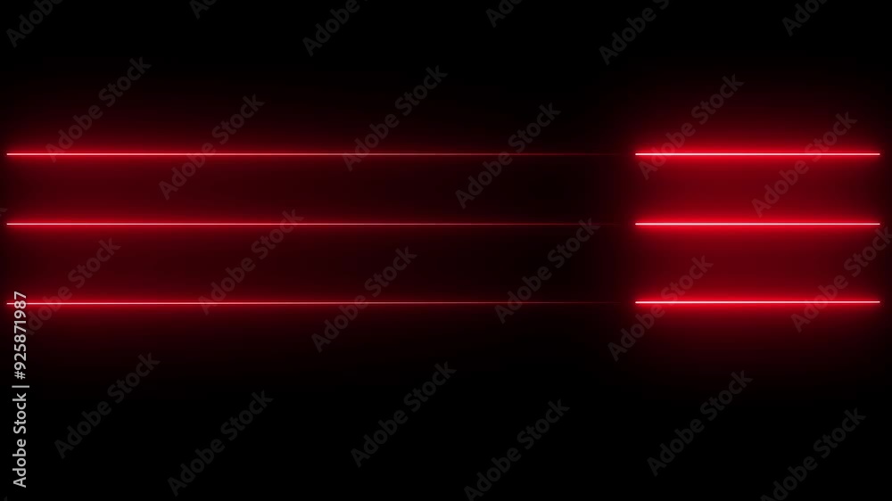 abstract neon red technology motion background with glowing laser beams. Seamless loop