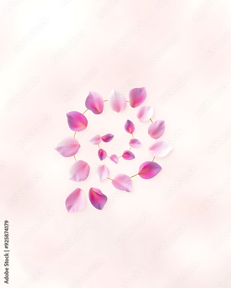Floral Swirl with Petals Floral Swirl with Petals