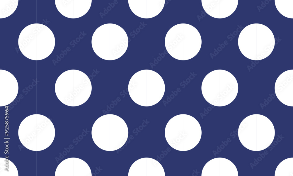 a detailed fabric pattern composed of circle shape designs,white dot on blue background. a detailed fabric pattern composed of circle shape designs,white dot on blue background.