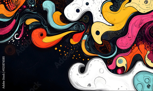 abstract doodle hand drawn design background