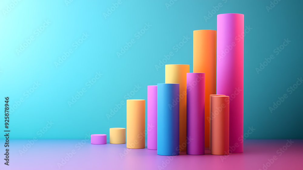 3D Bar Graphs, wallpaper, changing the view of numbers with diagrams 3D Bar Graphs, wallpaper, changing the view of numbers with diagrams