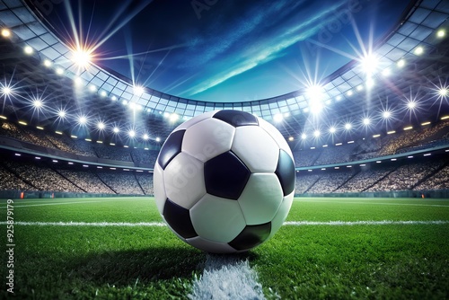 soccer ball on green field