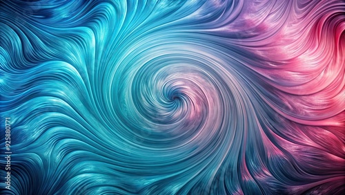 Fototapeta Naklejka Na Ścianę i Meble -  Abstract swirling ripples in blue and pink tones on textured wallpaper background, abstract, swirl, rippling, blue, pink