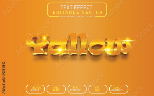 3d luxury super gold sparkle text style effect template