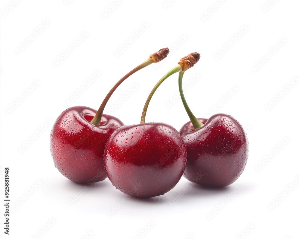 Bing Cherry. Red Fruit Object Isolated on White Background Bing Cherry. Red Fruit Object Isolated on White Background