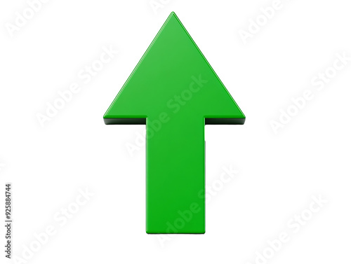 a green arrow pointing up