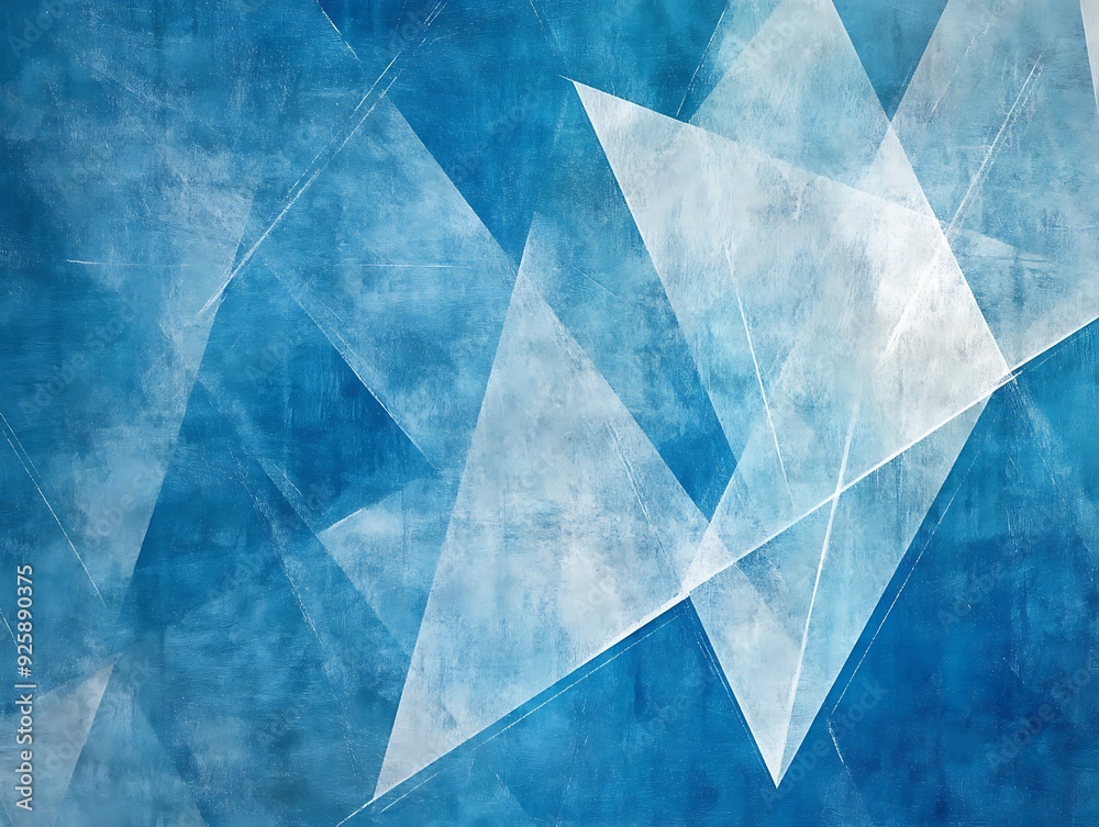 Abstract blue background with paper texture and white triangular. Abstract blue watercolor background with paper texture and white triangular Abstract blue background with paper texture and white triangular. Abstract blue watercolor background with paper texture and white triangular