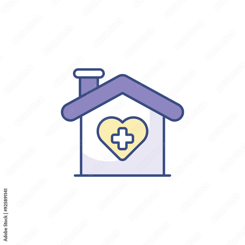 Home Care icon design with white background stock illustration Home Care icon design with white background stock illustration