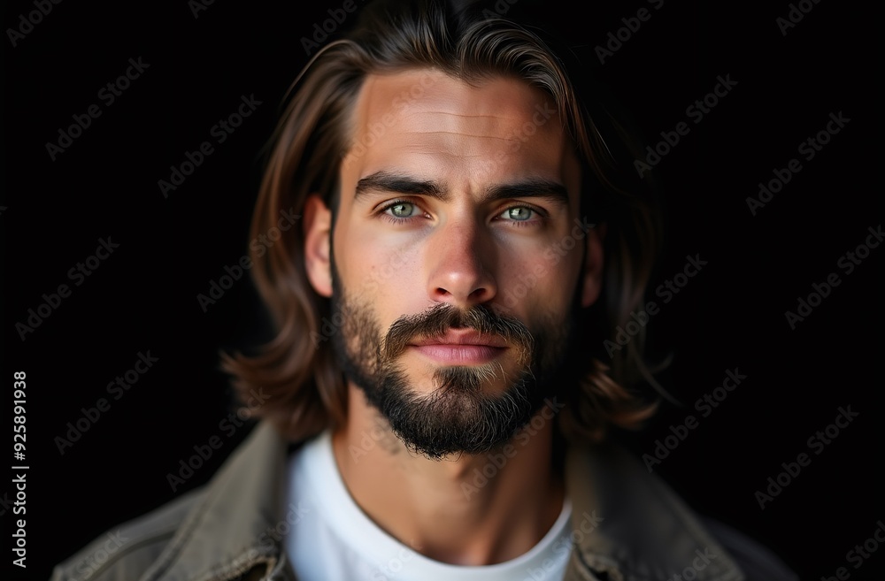 Striking portrait of a Hispanic male, showcasing warm lighting, rugged charm, cultural pride, versatile for marketing and diversity promotion. Striking portrait of a Hispanic male, showcasing warm lighting, rugged charm, cultural pride, versatile for marketing and diversity promotion.