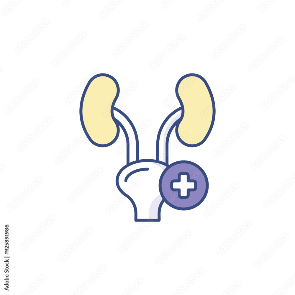 Urology icon design with white background stock illustration Urology icon design with white background stock illustration