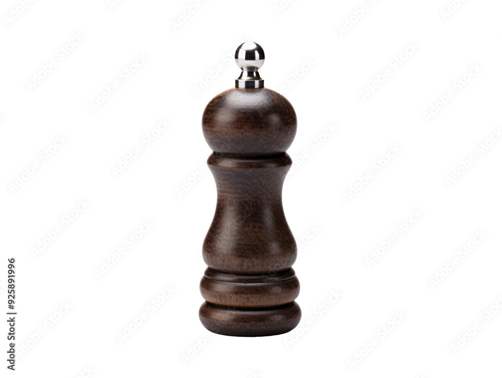 a pepper grinder with a silver top a pepper grinder with a silver top