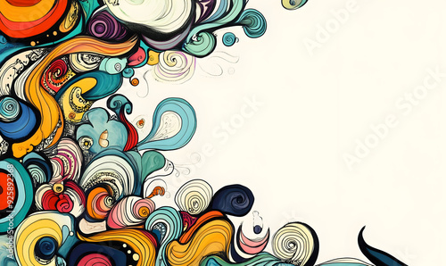 abstract doodle hand drawn design background