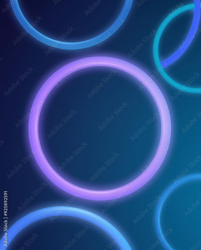 3D Floating Rings of Light, Intersecting and Overlapping in a Complex Pattern Against a Dark, Gradient Background 3D Floating Rings of Light, Intersecting and Overlapping in a Complex Pattern Against a Dark, Gradient Background