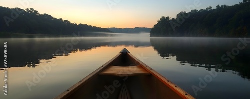 Peaceful Canoe Gliding Acro...
