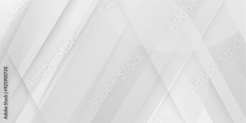 White abstract geometric background as stage with crossed lines, corners and polygon shapes as wall, wood table in soft light gradient white color white arts 