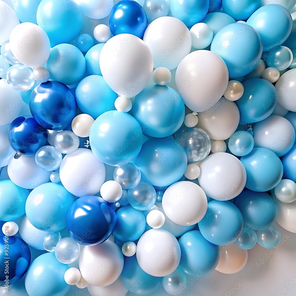Blue background with balloons Blue background with balloons