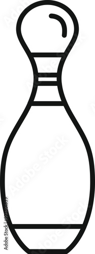 Bowling pin standing tall representing strike in bowling game