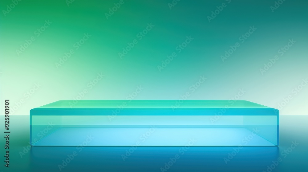 A minimalist arrangement of frosted glass cubes set against a blue-green gradient background, showcasing a modern and abstract design with a focus on transparency and geometric forms A minimalist arrangement of frosted glass cubes set against a blue-green gradient background, showcasing a modern and abstract design with a focus on transparency and geometric forms