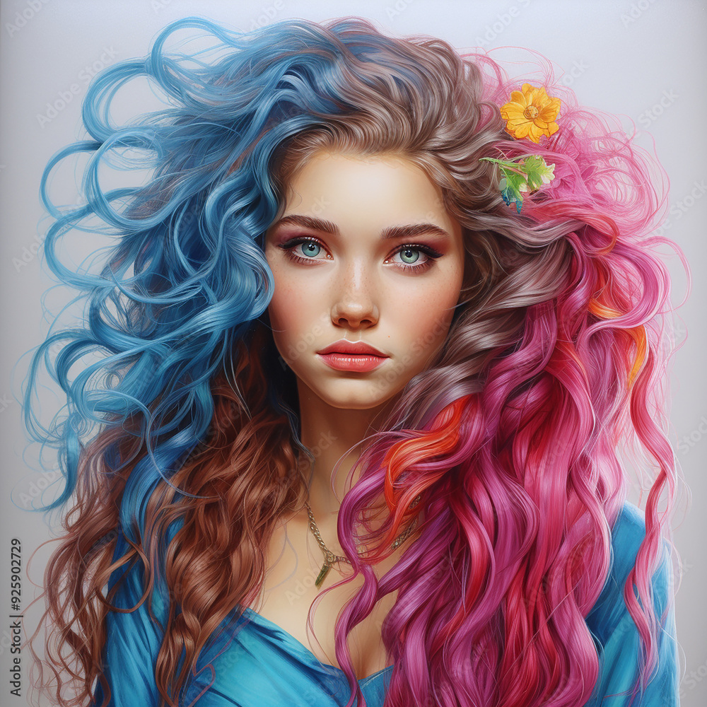 Fototapeta premium woman with hair