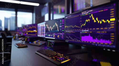 The stock trading screens photo