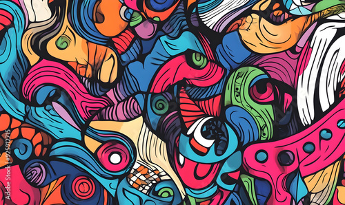 abstract doodle hand drawn design background