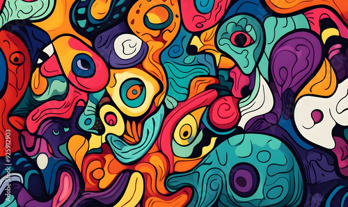 abstract doodle hand drawn design background