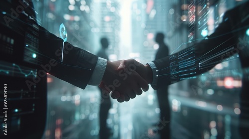 The Futuristic Business Handshake photo