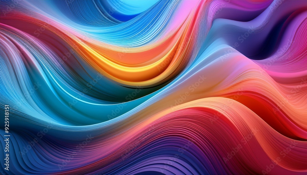 An abstract background with smooth, flowing waves of vibrant colors, blending seamlessly to create a sense of motion and energy An abstract background with smooth, flowing waves of vibrant colors, blending seamlessly to create a sense of motion and energy