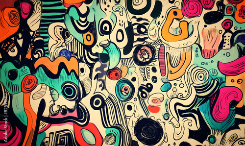 abstract doodle hand drawn design background