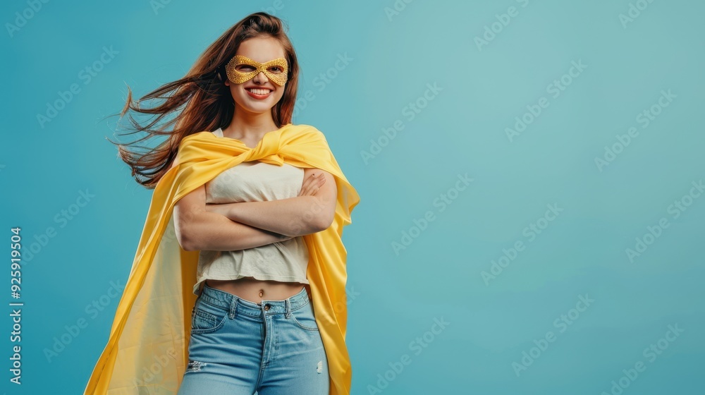 The confident superhero woman The confident superhero woman