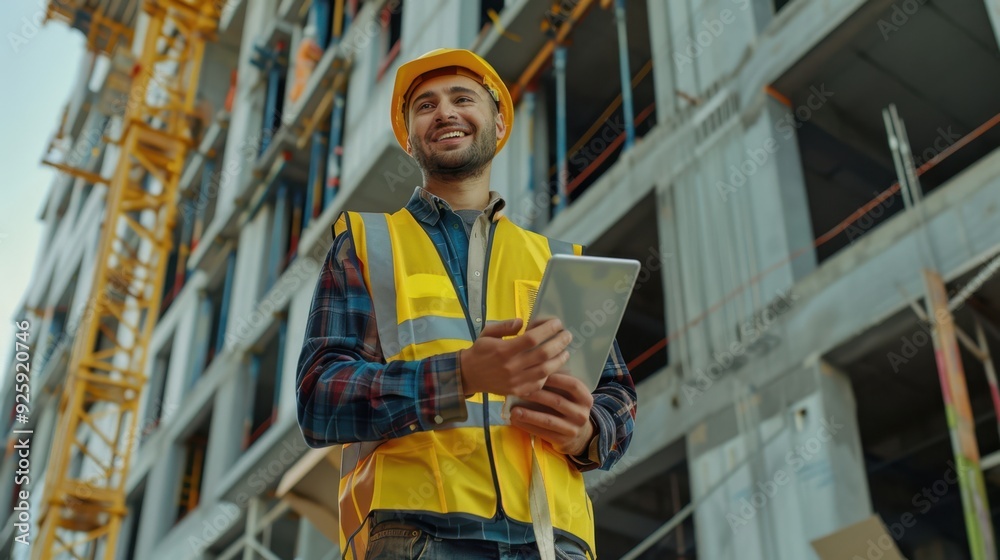 The construction site engineer The construction site engineer