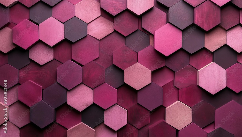 Pink and purple hexagonal wall pattern. Pink and purple hexagonal wall pattern.
