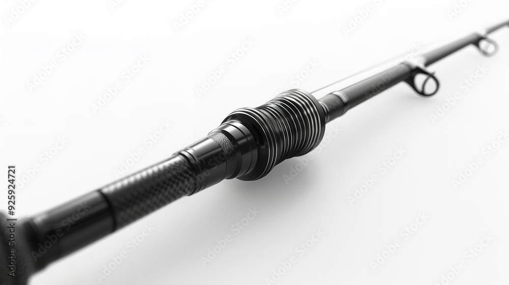 Caucasian man holding fishing rod Caucasian man holding fishing rod