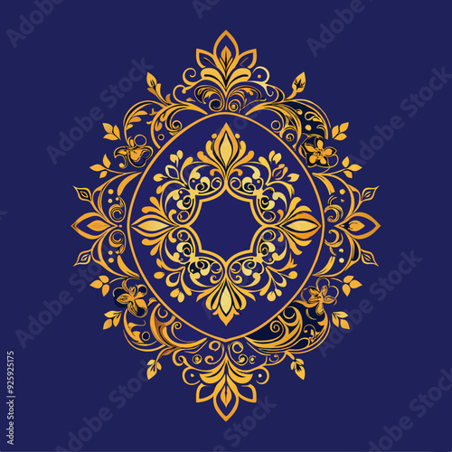 Simple mandala design for coloring. Vector floral mandala