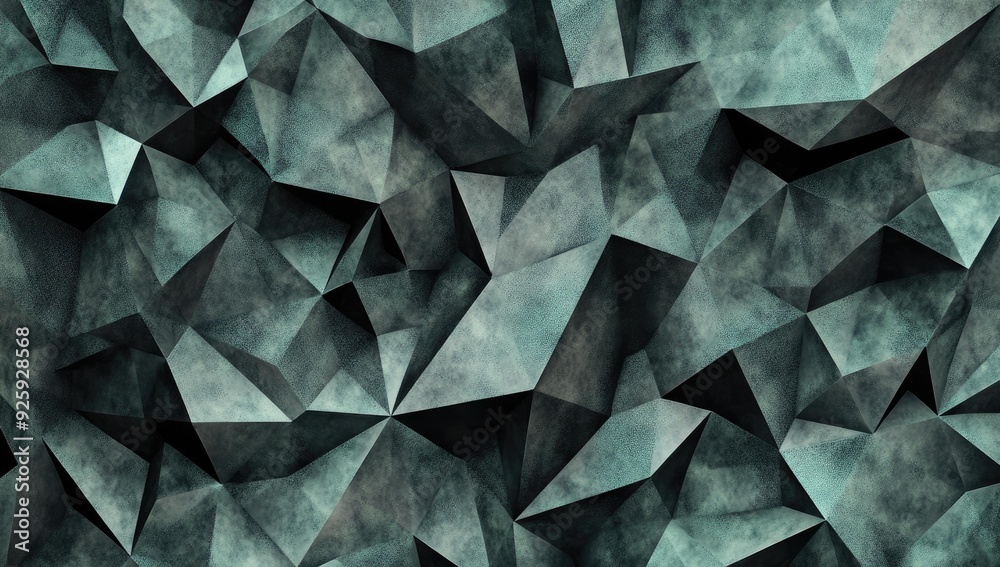 Fototapeta premium Abstract geometric background with green tones.
