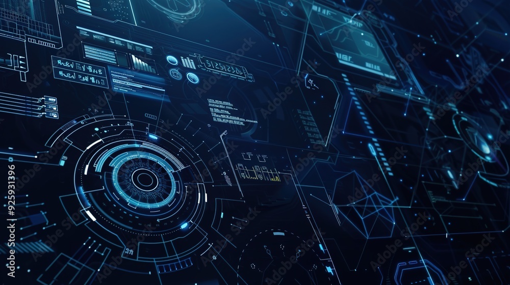Circuit Board Technology Background. Blue Abstract Data Transfer Design Illustration. Circuit Board Technology Background. Blue Abstract Data Transfer Design Illustration.
