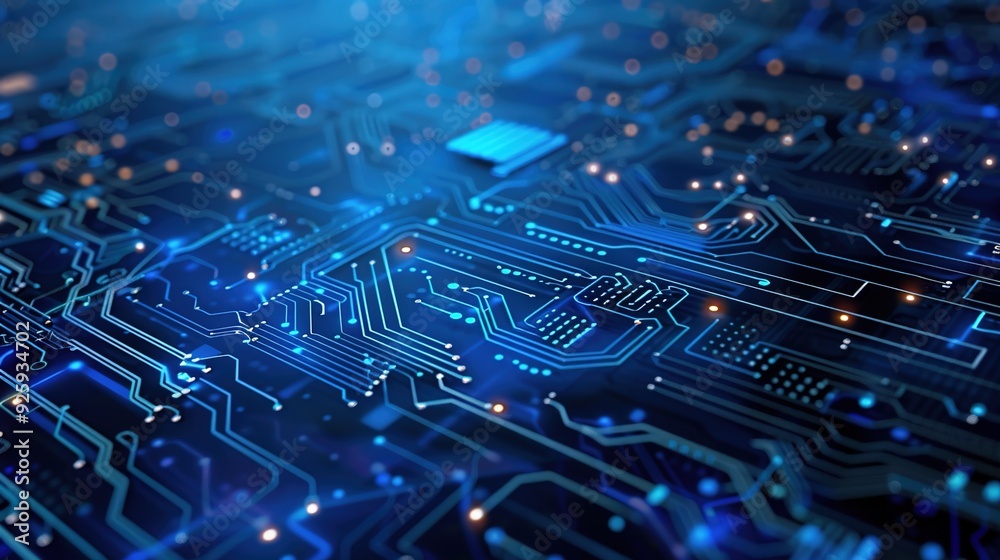 Circuit Board Technology Background. Blue Abstract Data Transfer Design Illustration. Circuit Board Technology Background. Blue Abstract Data Transfer Design Illustration.