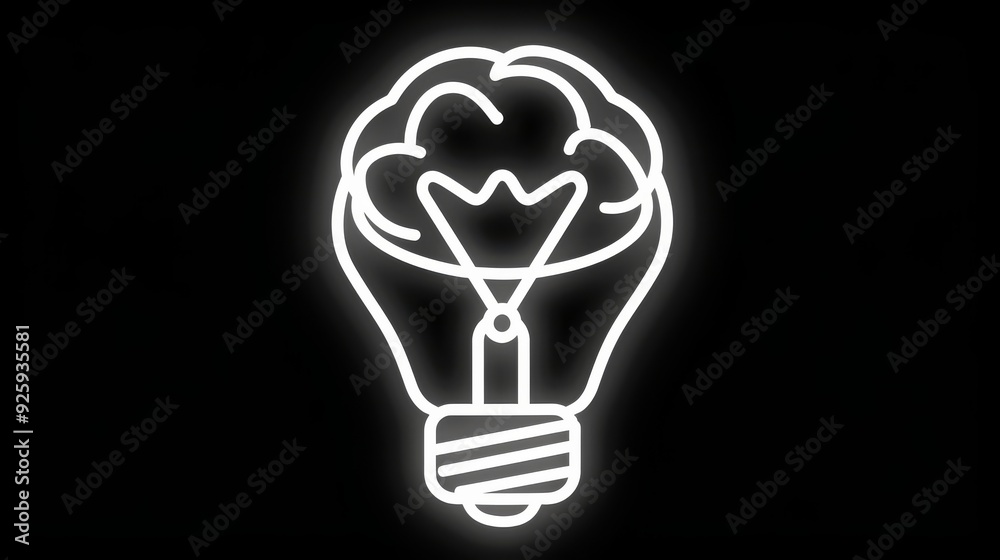 light bulb and brain Brain concepts for generating ideas light bulb and brain Brain concepts for generating ideas