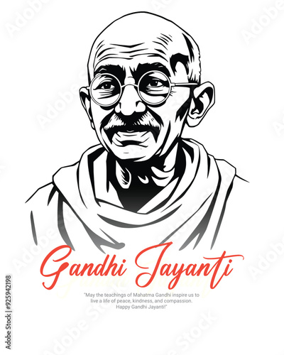 Gandhi Jayanti holiday celebration on the 2nd of October Social Media Post