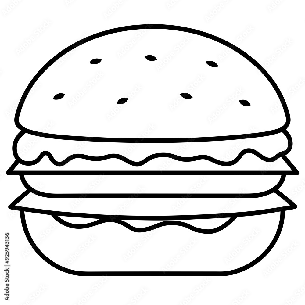 Burger art vector illustration Burger art vector illustration