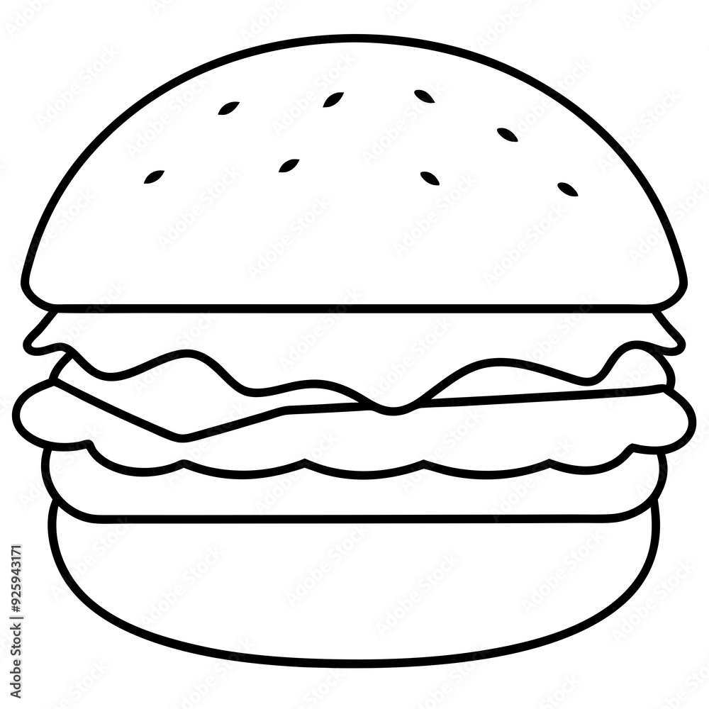 Burger art vector illustration Burger art vector illustration