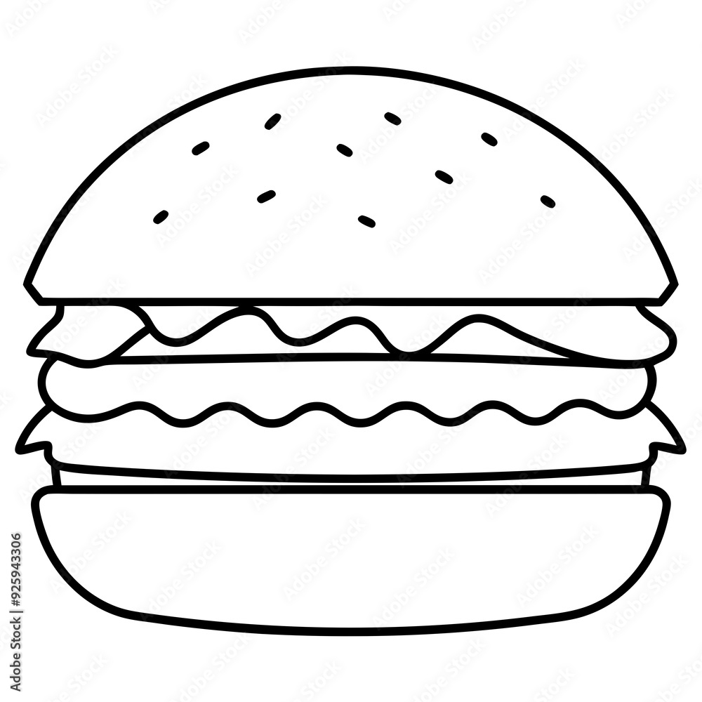 Burger  art vector illustration