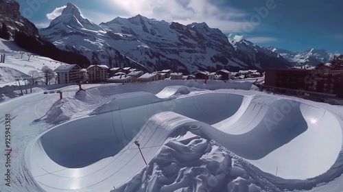 Timelapse of Halfpipe Reshape in Grindelwald First photo