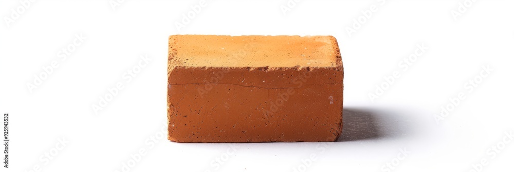 Orange brick on isolated white background Orange brick on isolated white background