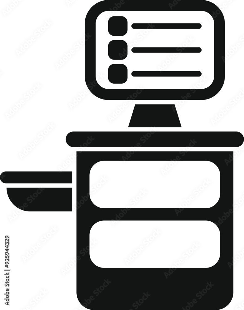 Fototapeta premium Medical equipment showing empty interface with buttons for examination
